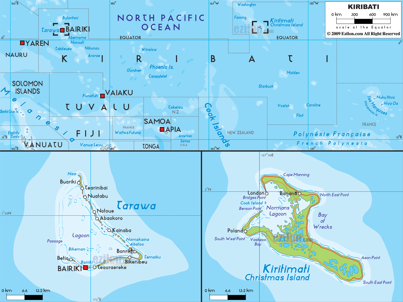 Kiribati map